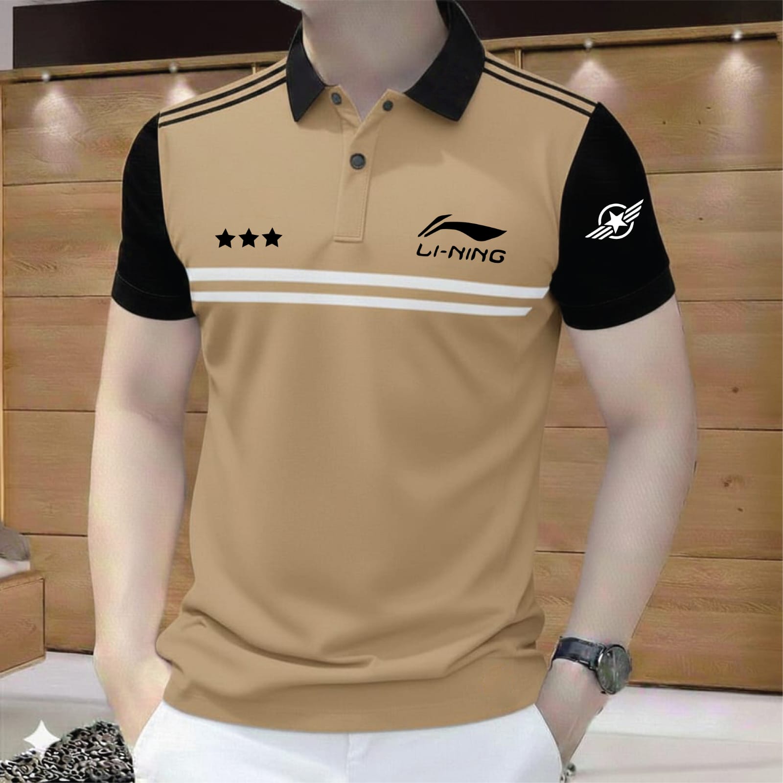 PK Cotton Polo Shirt For Men's [New Biscuit]