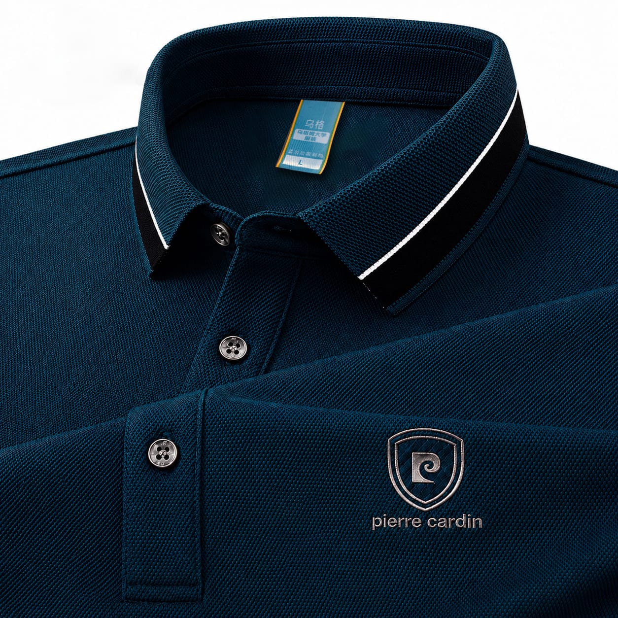 100% Knittin Dying PK Cotton Polo Shirt For Men's [Pierre Cardin-Patrol]