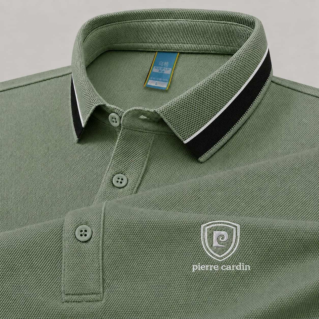 100% Knittin Dying PK Cotton Polo Shirt For Men's [Pierre Cardin-Lemon]